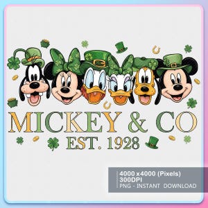 Dibujos animados y amigos (Png), Epcot World Tour Día de San Patricio (Png), Mickey y amigos, Viaje familiar (Png), Epcot vintage 1982 (Png)