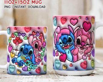 Snacks 3D Inflated Mug Wrap, Puff Snacks Valentine Png,Happy Valentine,Mug Wrap, 11oz 15oz Mug, Valentine Png, Mug Sublimation, Digital File