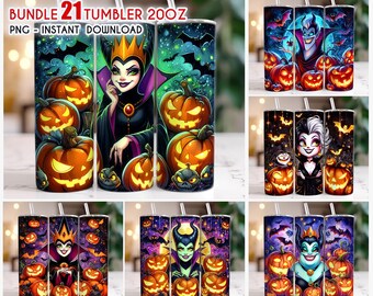 Halloween Cartoon Tumbler Wrap, Villains Cartoon Halloween Skinny Tumbler, Squad Girls 20oz Tumbler, Bad Witches Club Png, Digital File