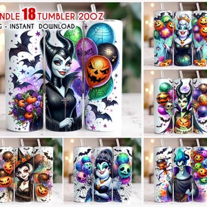 Bundle Villains Friends Halloween Tumbler Png, Halloween Villains Wicked Png, Villains Halloween Balloon Png, Digital Download