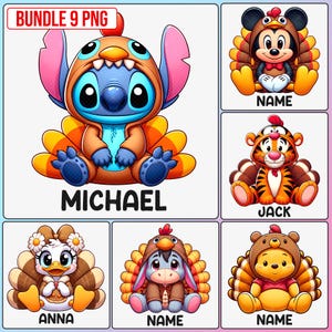 Bundle Cartoon Turkey Thanksgiving Png, Mickey and Minnie Thanksgiving Png, Carrtoon Thanksgiving, Disneyland Fall Vibes 2024, Autumn Png