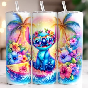 Funny Cartoon Summer Tumbler Wrap, 20oz Skinny Tumbler, Summer Full Tumbler Wrap, Beach Vibes Tumbler, Png Instant Download