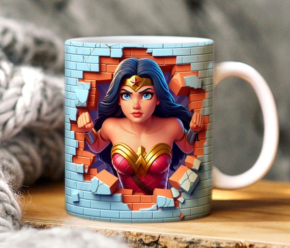Wonder Woman Mug Wrap, 3D Mug Wrap, Superhero Girl Mug, Mug Sublimation, Mug  Wrap, Png Download - Etsy