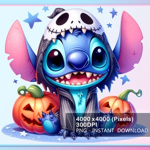 Stitch as Jack PNG Image, Stitch Halloween Clipart Images, Halloween Png, PNG Cute Halloween Images