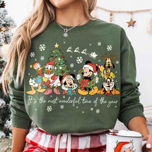 Vintage It's The Most Wonderful Time of The Year Disney Christmas Png, Cartoon Mouse & Friends WDW Christmas Party 2024 Png, Digital File