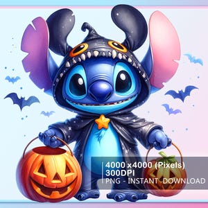 Stitch Halloween PNG Image, Clipart Images, Graphics and Artwork, PNG Cute Halloween Images