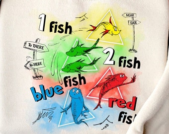 One Fish Two Fish Red Fish Blue Fish Png, Dr Suess Png, Cat In The Hat Png, Dr Suess Png, Read Across America Png, Teacher Appreciate Png
