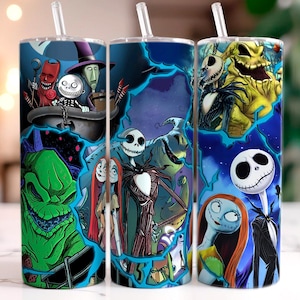 Halloween Character Movies 20Oz Tumbler Wrap, Spooky Season Tumbler Wrap, Halloween Nightmare Png, Nightmare Halloween Tumbler, Digital File