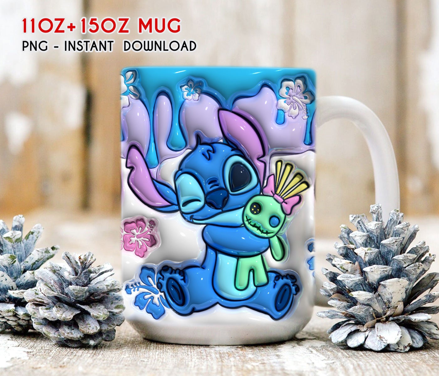 Disney Taza Stitch Tropical (11 oz)