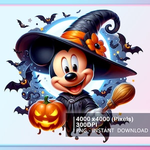Cartoon Mouse Spooky Season Vibes Png, Cartoon Halloween Clipart, Halloween Splash Watercolor Png, Png Download