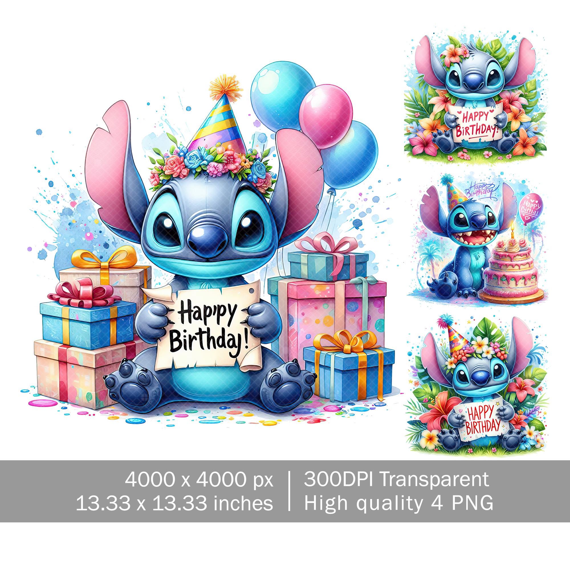 Bundle Stitch Birthday Png, Birthday Stitch Shirt Design, Birthday Girl/boy  Png Sublimation, Cartoon Birthday Png, Instant Download - Etsy, image size:2000x2000
