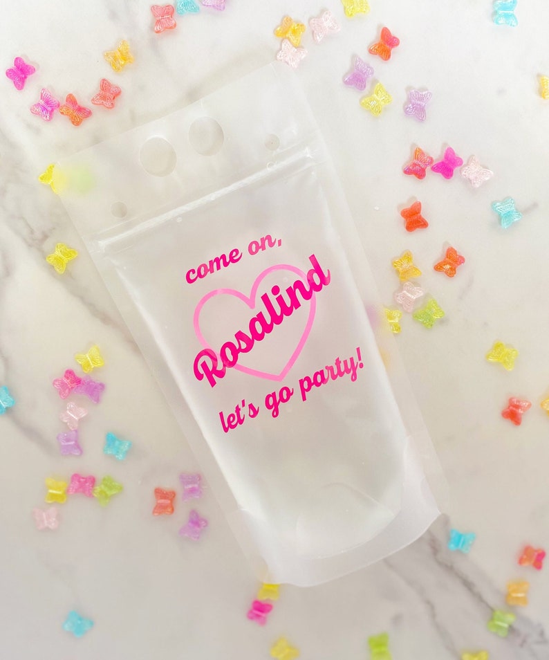 Dream Bach Lets Go Party Drink Pouches for Bachelorette Parties Girls