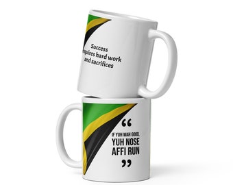 Nose Affi Run Jamaican Proverb Mug, Jamaican Ceramic Mug 11oz, Gift for Jamaican, Jamaican Coffee Mug, Jamaican Present, Coffee Lover Gift