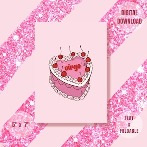 Tarjeta de cumpleaños del signo zodiacal Virgo Astrología Feliz cumpleaños Tarjeta Virgo Horóscopo Tarjeta de cumpleaños digital Nota de cumpleaños para ella