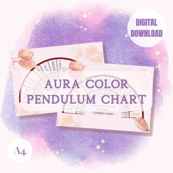 Pendulum Chart Printable Pages Dowsing Chart Dowsing Printable Pages Witchcraft Grimoire Pages Aura Pendulum Chart Digital Download