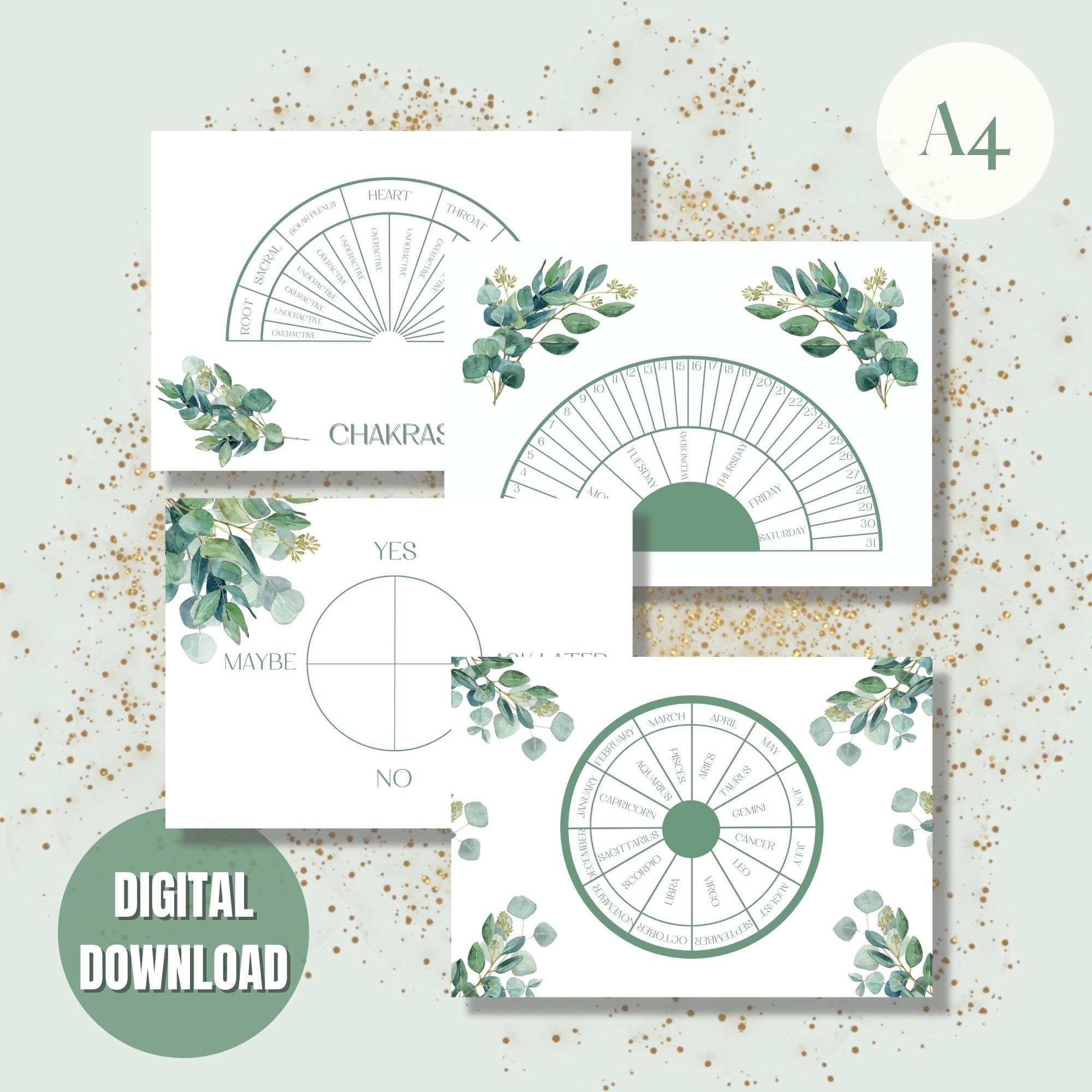 Pendulum Chart Printable Pages Dowsing Chart Dowsing Printable - Etsy