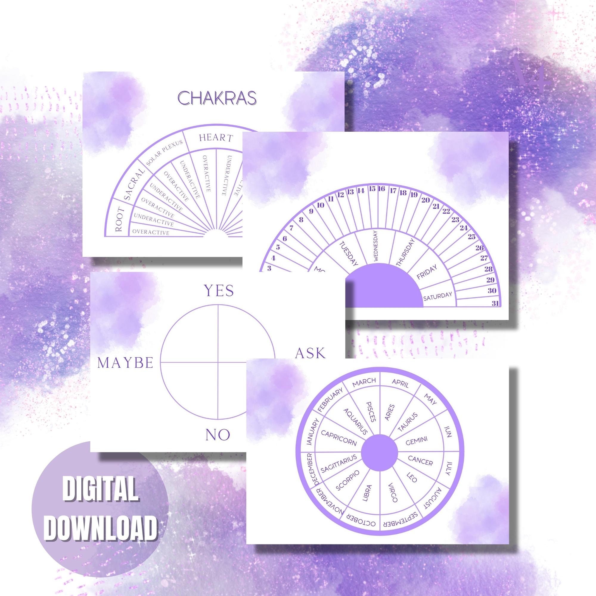Pendulum Chart Printable Pages Dowsing Chart Dowsing Printable Pages ...
