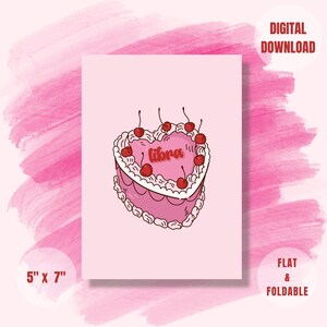 Tarjeta de cumpleaños del signo zodiacal Libra Astrología Feliz cumpleaños Tarjeta de Libra Horóscopo Tarjeta de cumpleaños digital Nota de cumpleaños para ella