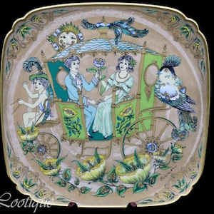 Wedding Plate by Ole Winther, Danish Artist, 1978 Hutschenreuther German Porcelain Collectors Plate, Original Box, Limited edition
