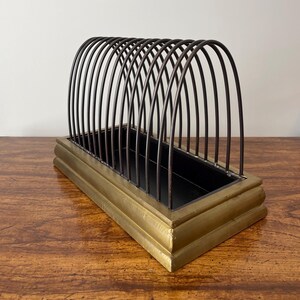 Large Retro Metal Record or Folder Rack File Organizer Letter Holder ...