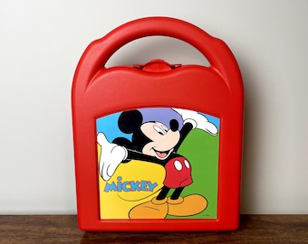 Rare Tupperware Mickey Mouse Lunchbox | Disney Red Carrying Container | Kids School Lunch Box | Gift Idea | Food Organizer | Rare Find