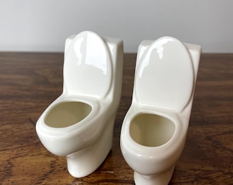 Novelty Toilet Shot Glasses | Funny Gag Gift | Ceramic Mini Shot Glasses | Bar Accessories | Unique Decor | Sold Individually | Gift Idea