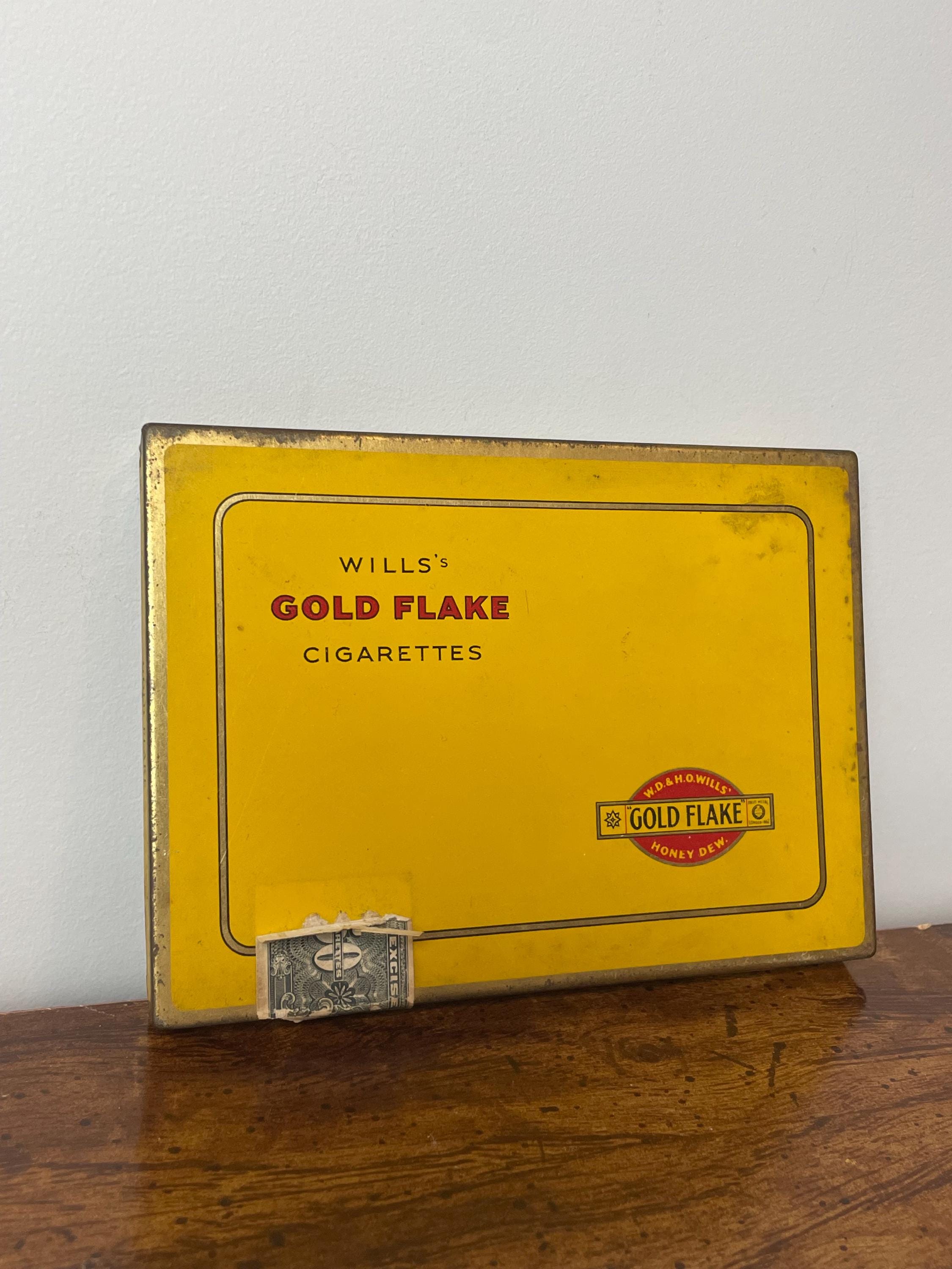 Vintage Wills Gold Flake Cigarette Tin | Classic Metal Storage | Unique  Trinket Dish| Collectible Tobacco Tin | Smoker Souvenir | Gift Idea