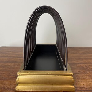 Large Retro Metal Record or Folder Rack File Organizer Letter Holder ...
