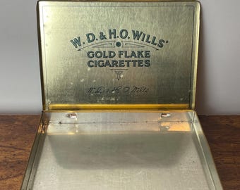 Vintage Wills Gold Flake Cigarette Tin | Classic Metal Storage | Unique  Trinket Dish| Collectible Tobacco Tin | Smoker Souvenir