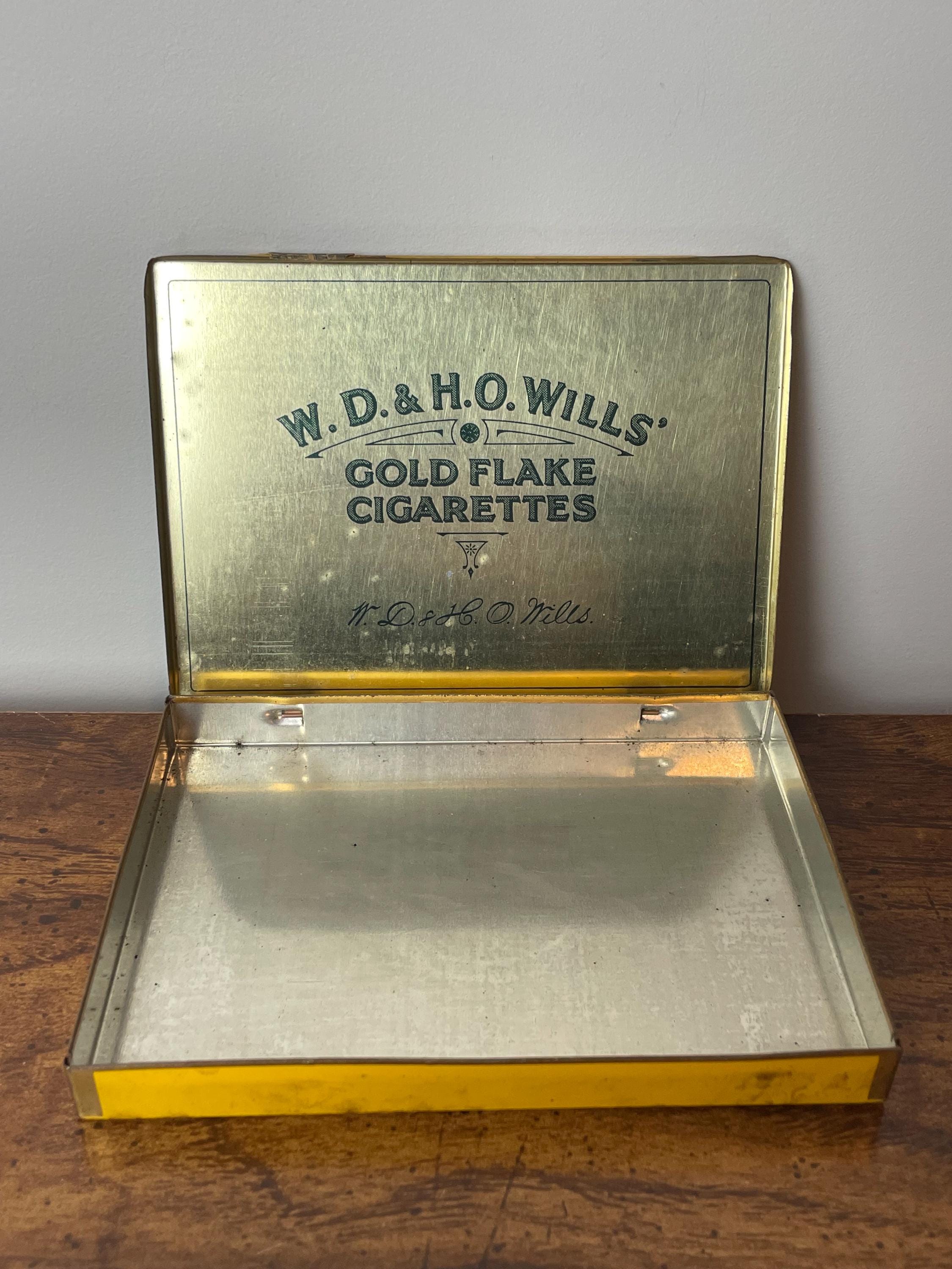 Vintage Wills Gold Flake Cigarette Tin | Classic Metal Storage | Unique  Trinket Dish| Collectible Tobacco Tin | Smoker Souvenir | Gift Idea