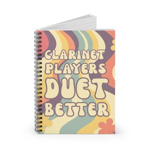Clarinet Teacher Gift, Clarinet Player Gift, Clarinetist, Clarinet Student Gift, Spiral Notebook - Ruled Line