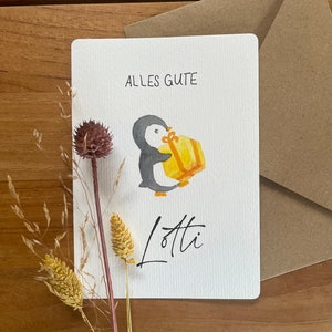 Alles Gute | personalisierbare Aquarell-Karte zum Geburtstag | Original, kein Druck