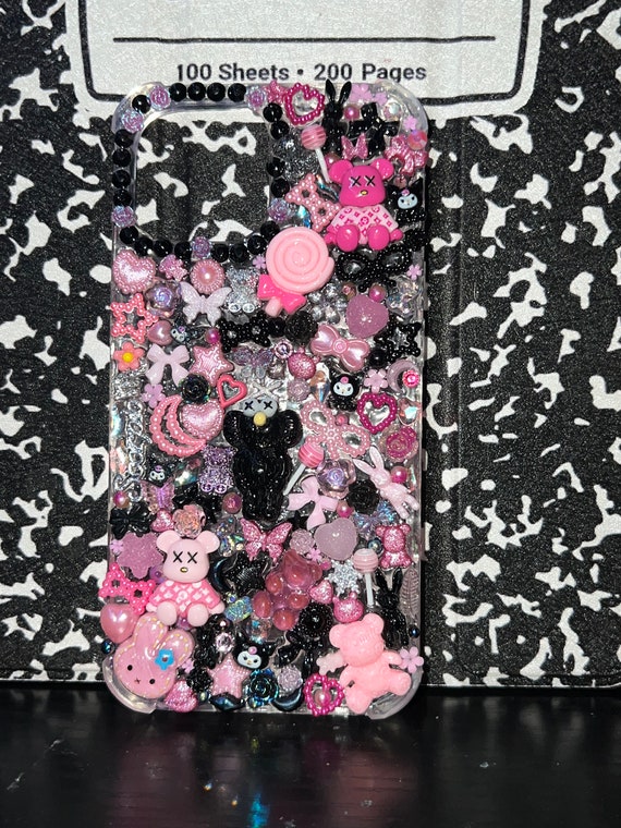 Kuromii Inspired iPhone Junk Case-(pink & Black) - Etsy