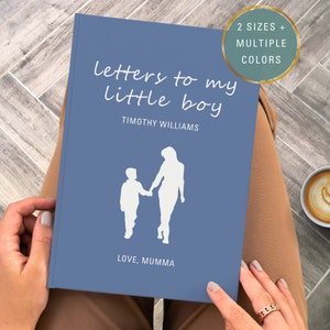 Cartas a mi pequeño niño Diario personalizado Querido hijo Diario Cartas de cumpleaños Diario personalizado mientras te veo crecer Cuaderno Nuevo regalo para padres