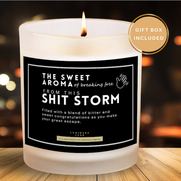 Funny coworker farewell Custom candle gift for friend leaving job goodbye gifts for coworker leaving a job sarcastic candle boss moving gift