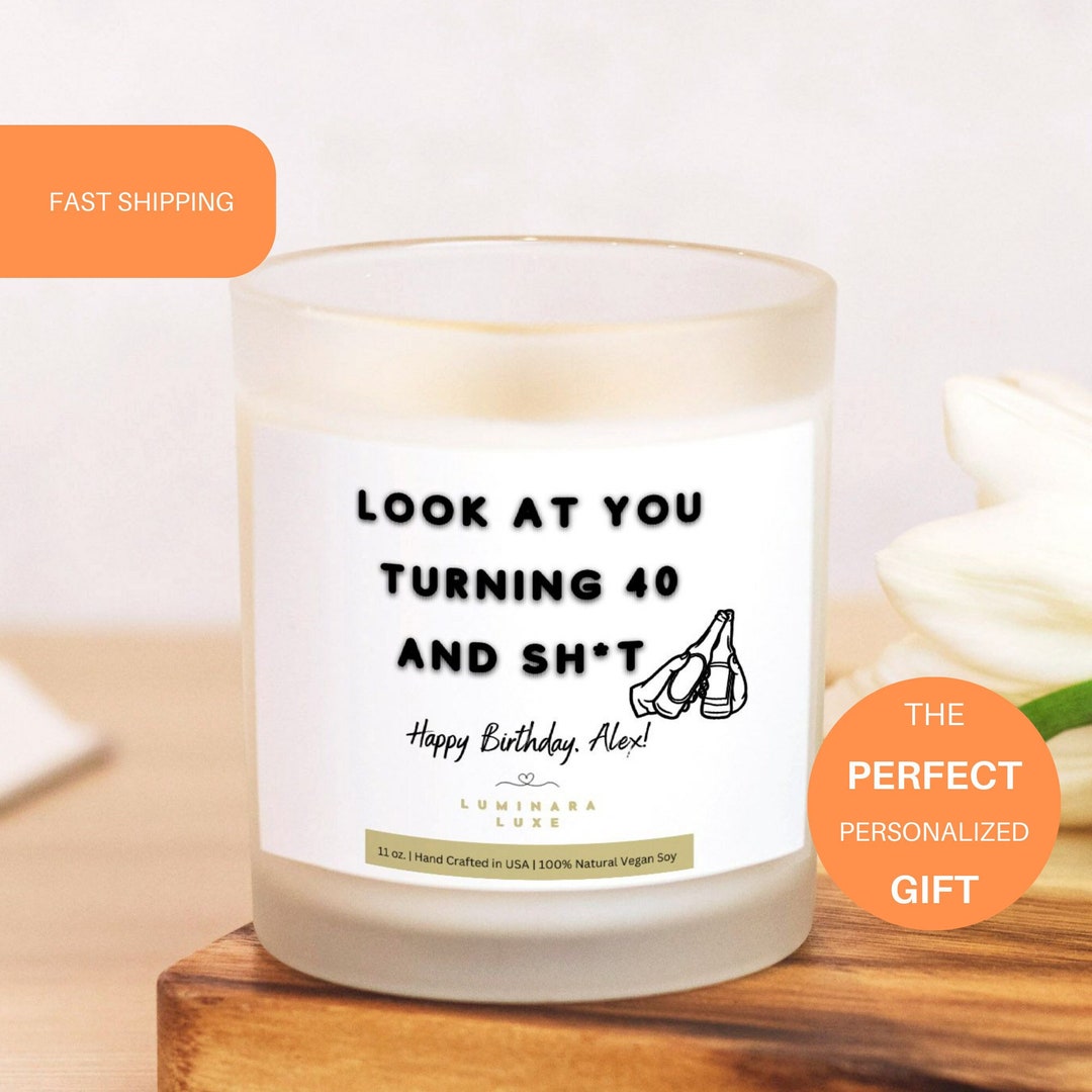 Custom Birth Month Candle 40th Birthday Candle Organic Soy Etsy