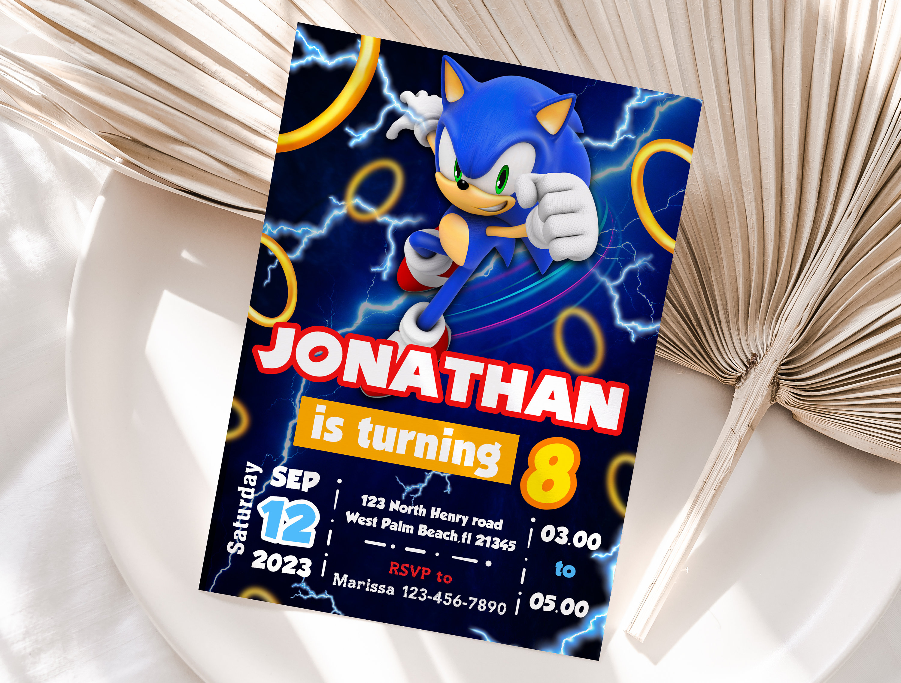 6 Cartes d'invitation Sonic™ : Deguise-toi, achat de