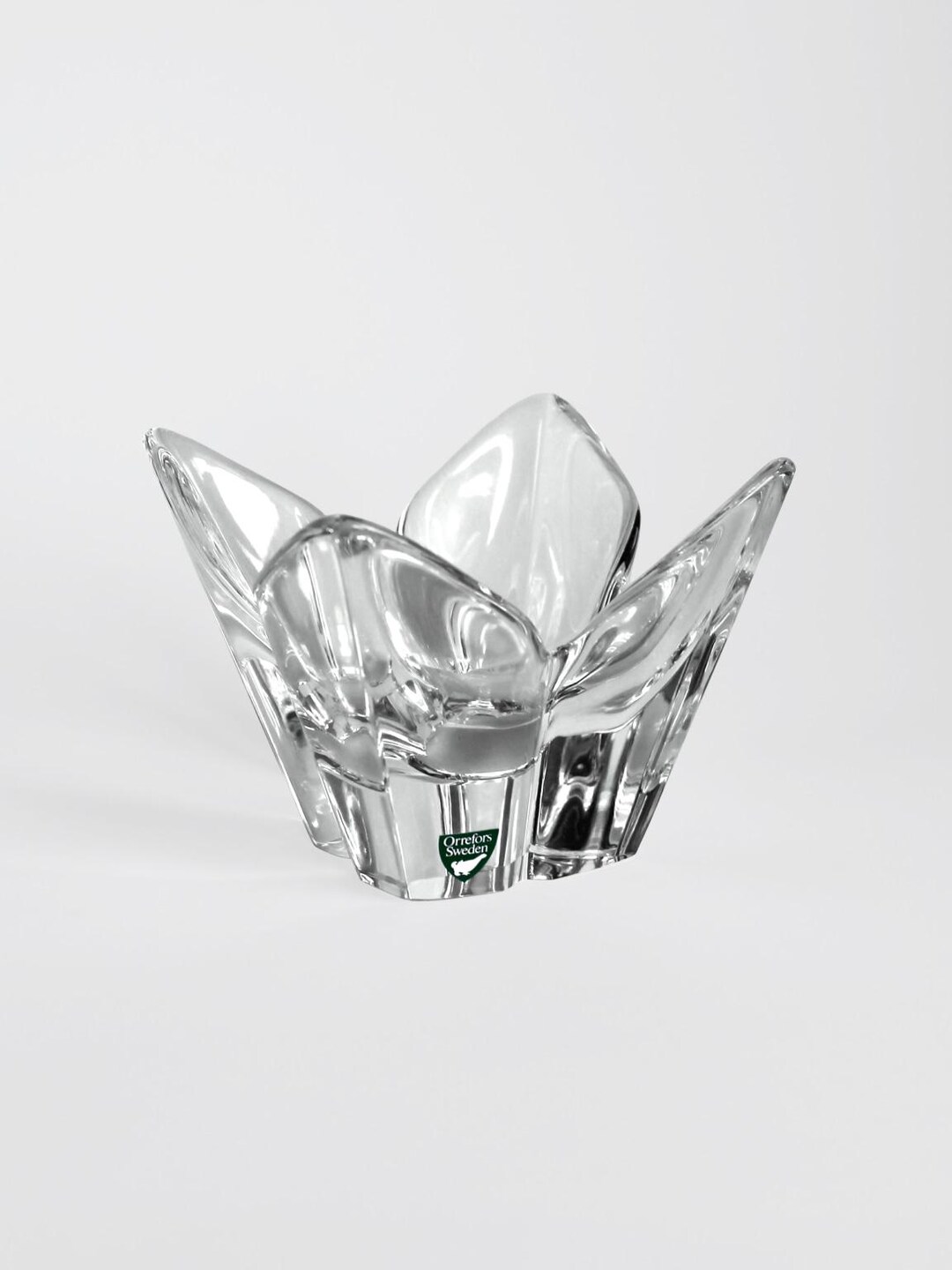 Lars Hellsten Orrefors Crystal Lotus Bowl - Etsy