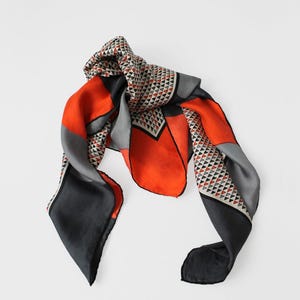 Marja Kurki 70s Finnish Pattern Design Silk Scarf
