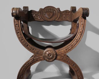 Renaissance Revival Dante Oak Chair, 1850s, Sweden