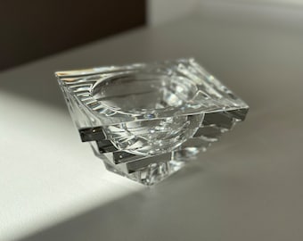 Crystal JG Durand Pyramid Candle Holder