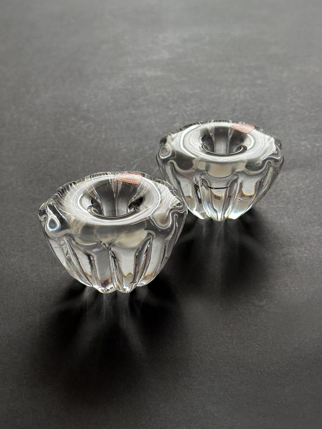 Orrefors Crystal Candle Holdersnull