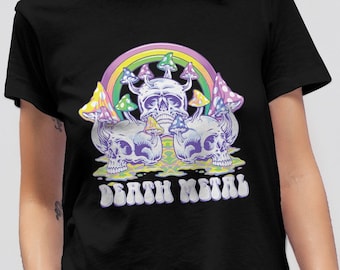 Death Metal Shirt, Rainbow Heavy Metal Tee, Metal Lover Gift, Funny Music Shirt, Metalhead Apparel, Music Enthusiast Tee
