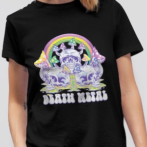 Death Metal Shirt, Rainbow Heavy Metal Tee, Metal Lover Gift, Funny Music Shirt, Metalhead Apparel, Music Enthusiast Tee
