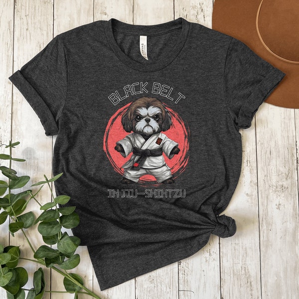 Black Belt In Jiu-ShihTzu Funny Jiu-Jitsu Pun Dog T-Shirt