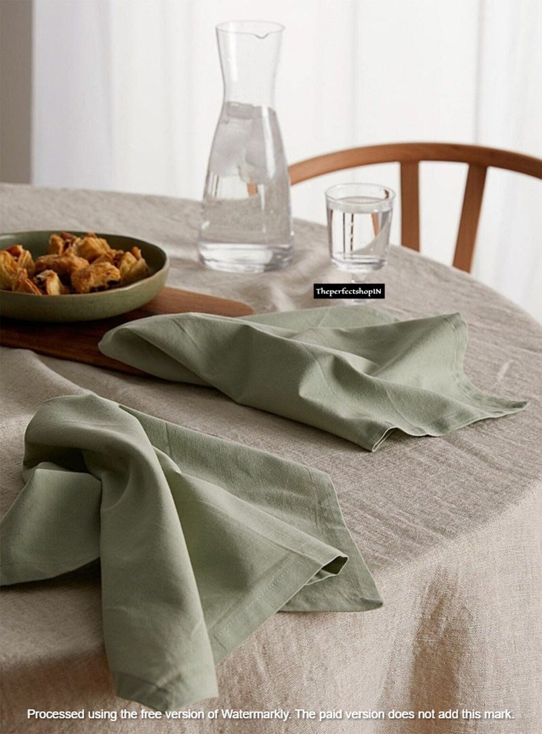 150 Pack Sage Green Napkin, Cotton Napkins, Handmade Napkin, Sage Green