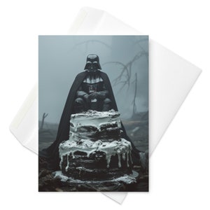 Dark Side Downtime: Vader's Birthday Solitude | Cartão de aniversário engraçado de Star Wars, Humor, Único, Paródia de festa