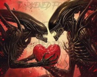 Descarga digital de Xenomorph Heart Connection - Alien Love Art