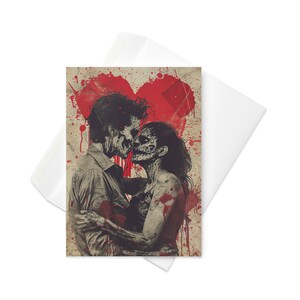 Unsterbliche Liebe - Zombie Paar Valentinstagskarte