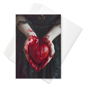 Carte de Saint-Valentin Amour puissant - Mains féminines avec coeur, romance intense